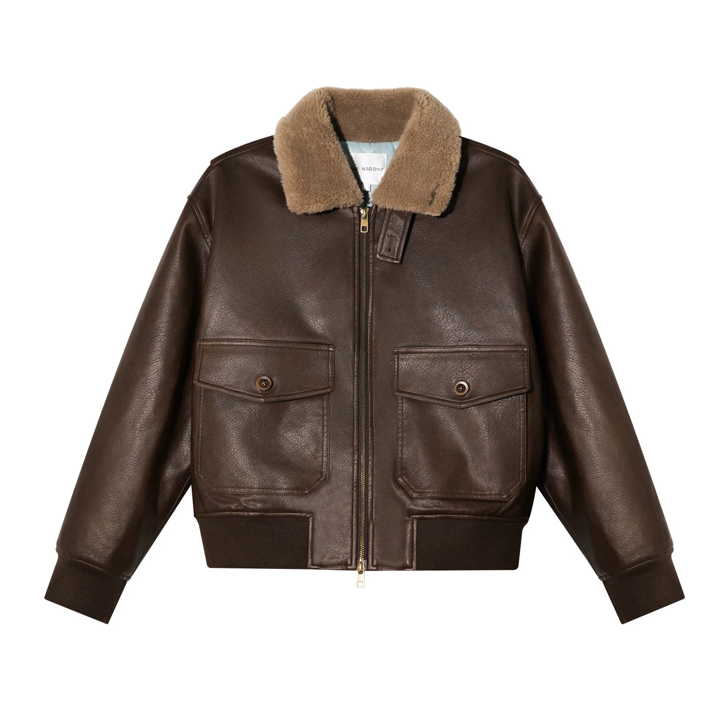 Faux Leather Padded Jacket