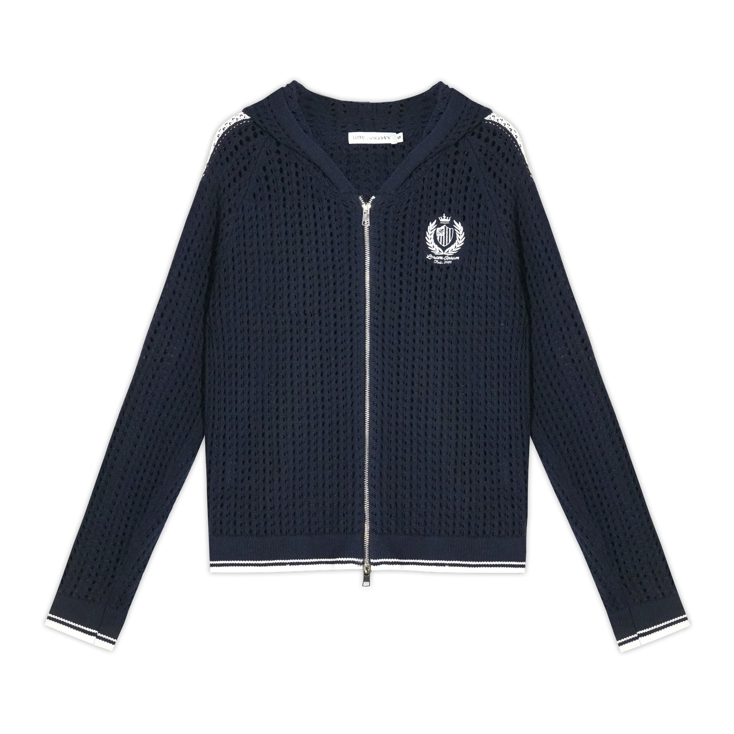 Varsity Embroidered Knit Hoodie