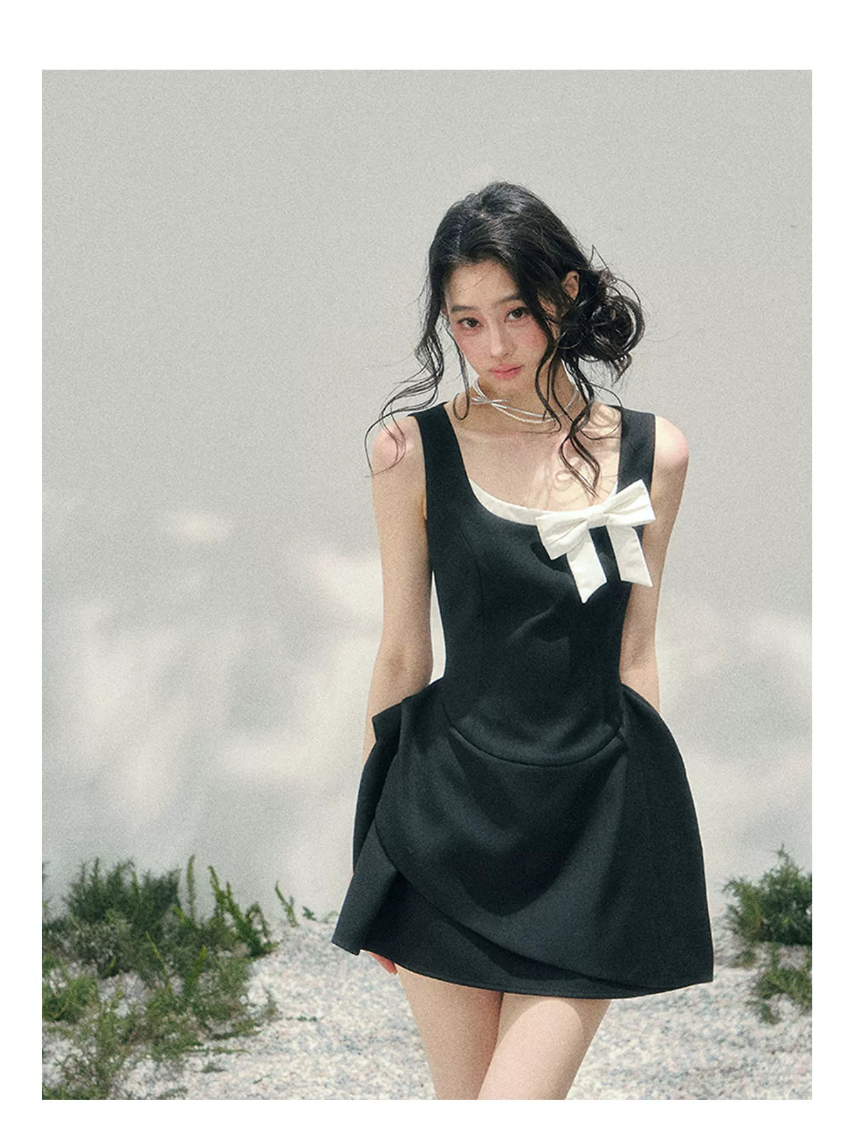 Sweet Descent French Dress Black / M