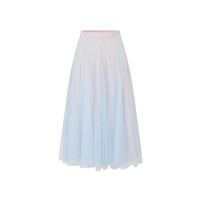 Blue Lily Strapless Corset Top &amp; Mesh Skirt Set