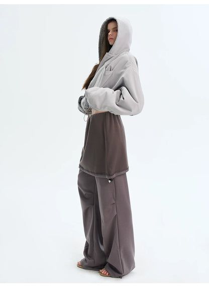 Retro Eco Faux-Fur Cropped Hooded Parka