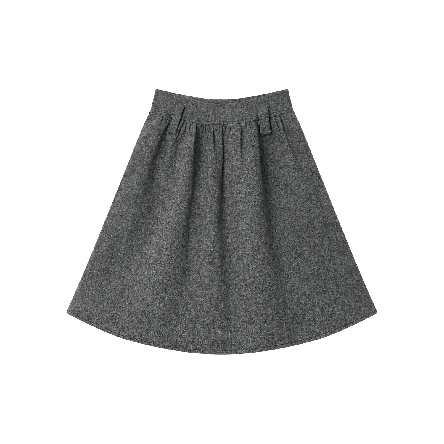 Wool-Blend High-Waist Midi Skirt