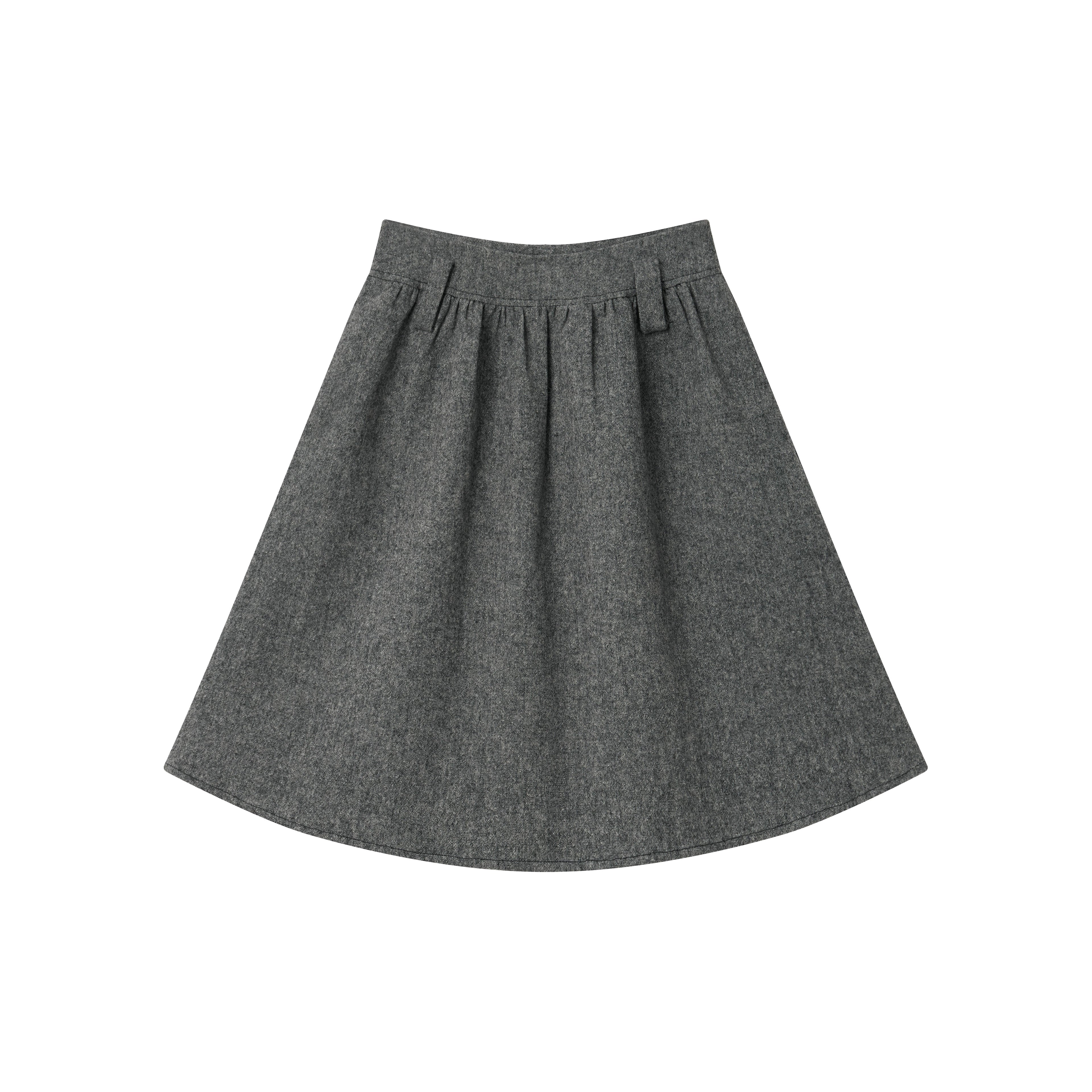 Wool-Blend High-Waist Midi Skirt