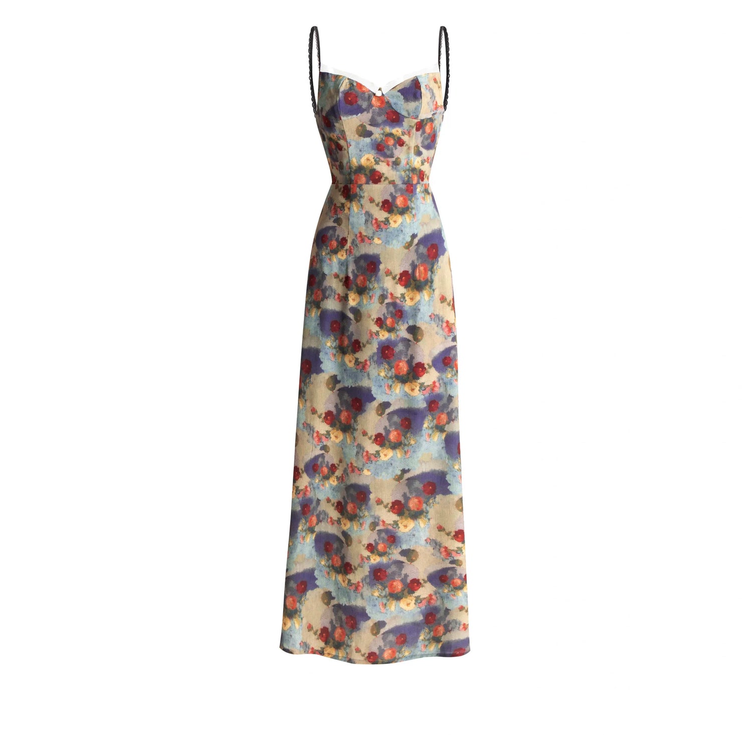 French Vintage Floral Slip Dress