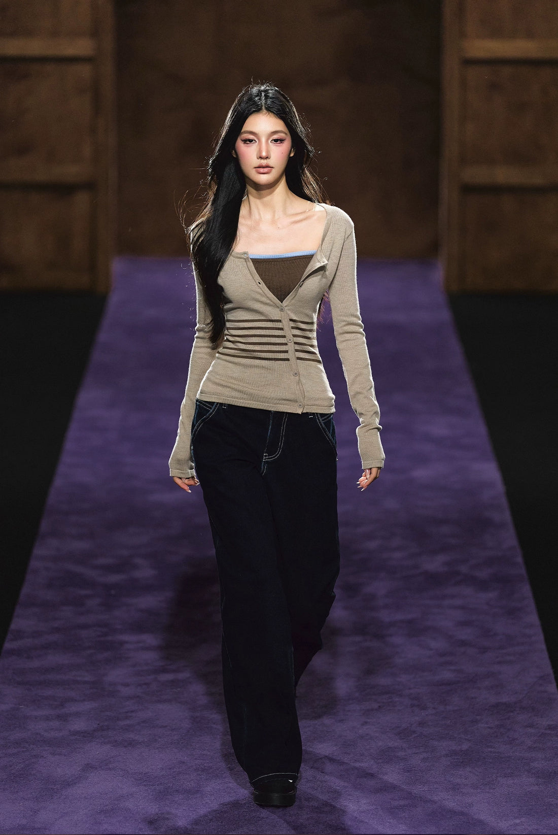 Soft Touch Two-in-One Knit Base Cardigan