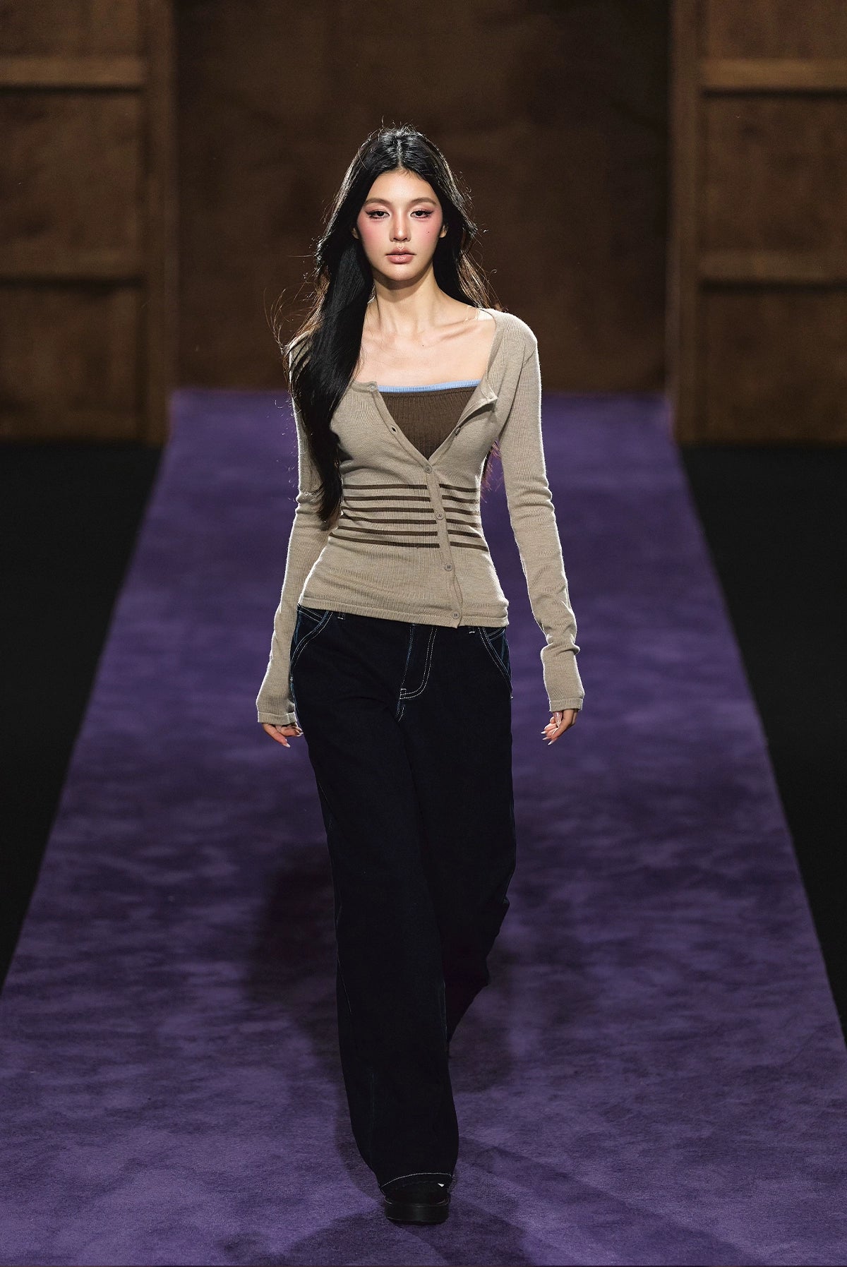 Soft Touch Two-in-One Knit Base Cardigan