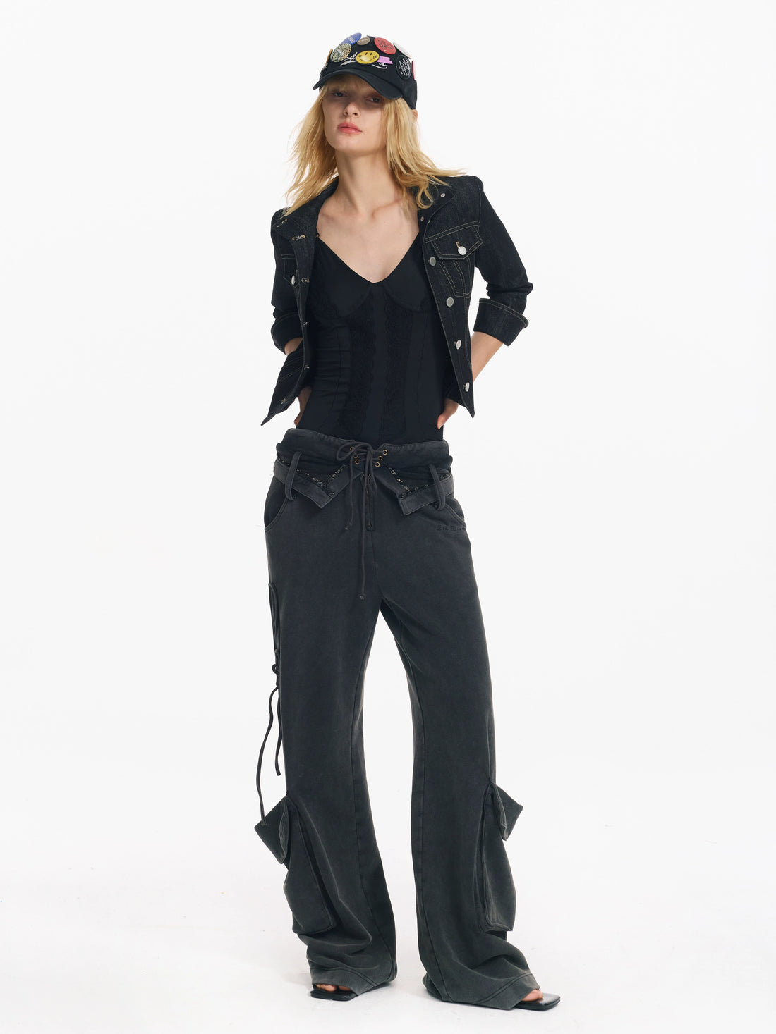 Washed Pocket Belted Utility Pants