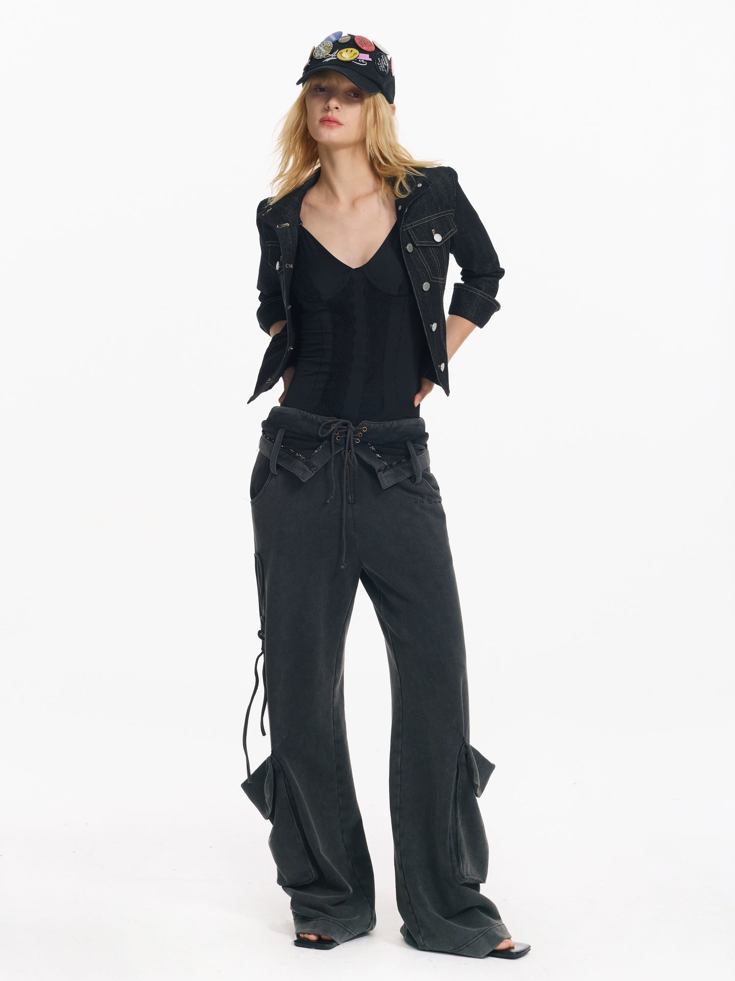Washed Pocket Belted Utility Pants - CHINASQUAD
