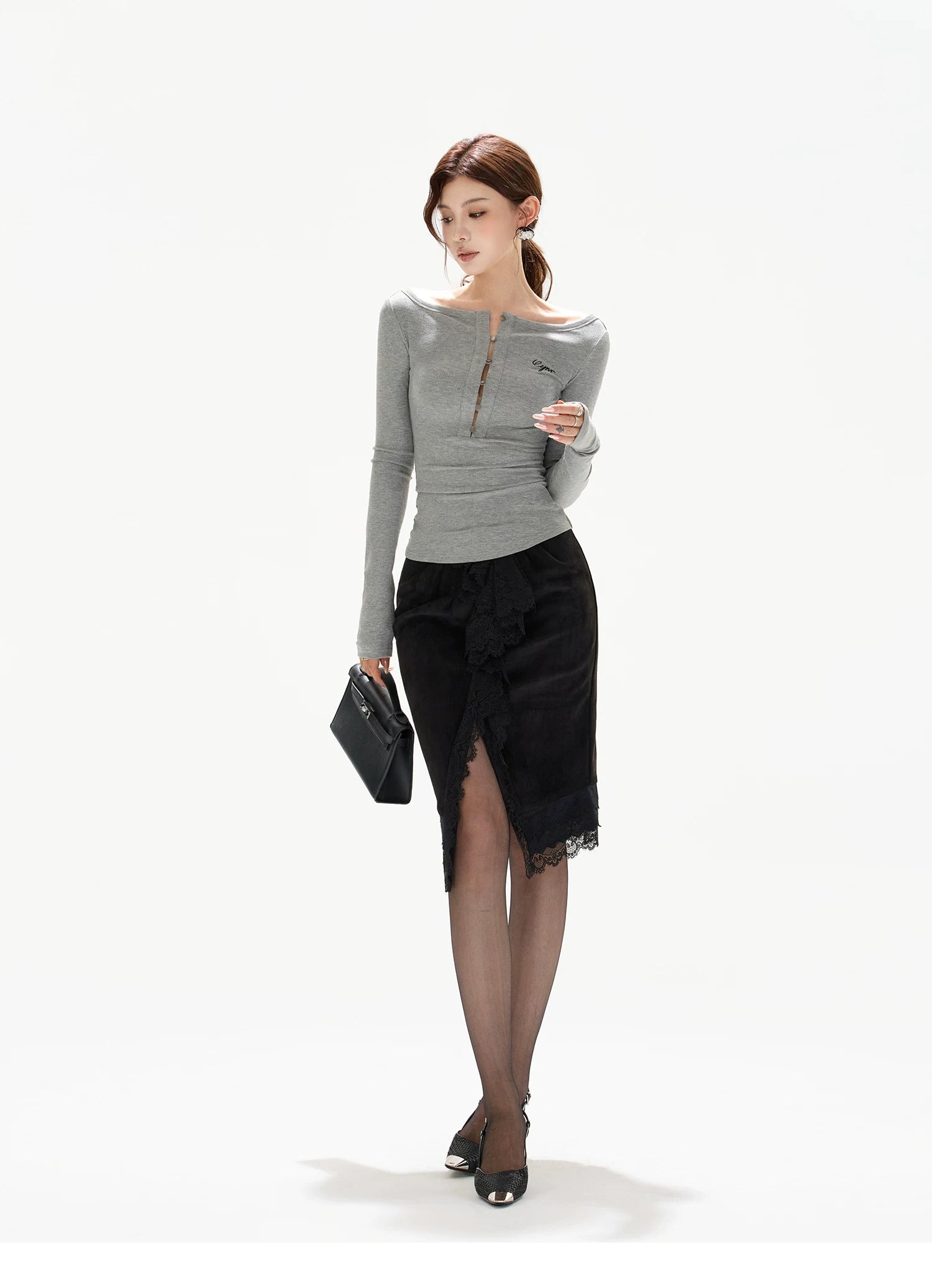 Button-Detail Slim-Fit Knit Base Layer