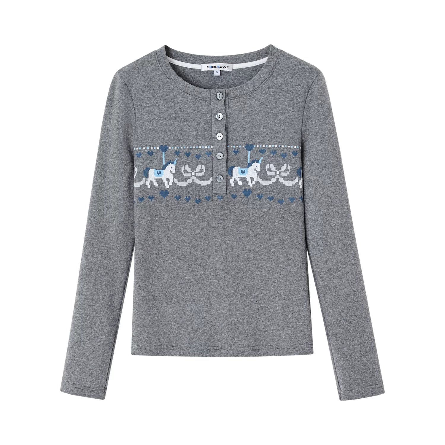 Carousel Print Plush-Feel Top