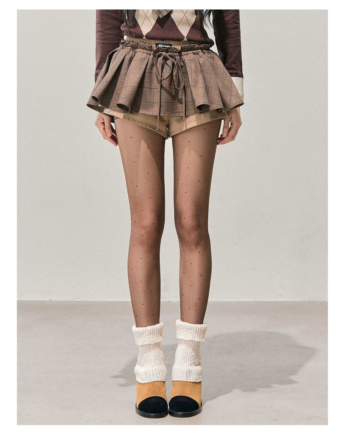 American-Style Puff A-Line Mini Skirt