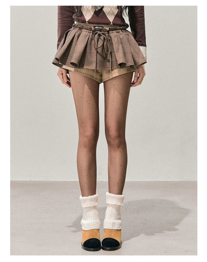 American-Style Puff A-Line Mini Skirt