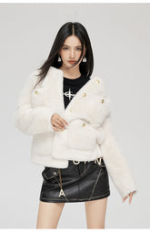 Off-white Faux Mink Coat - CHINASQUAD