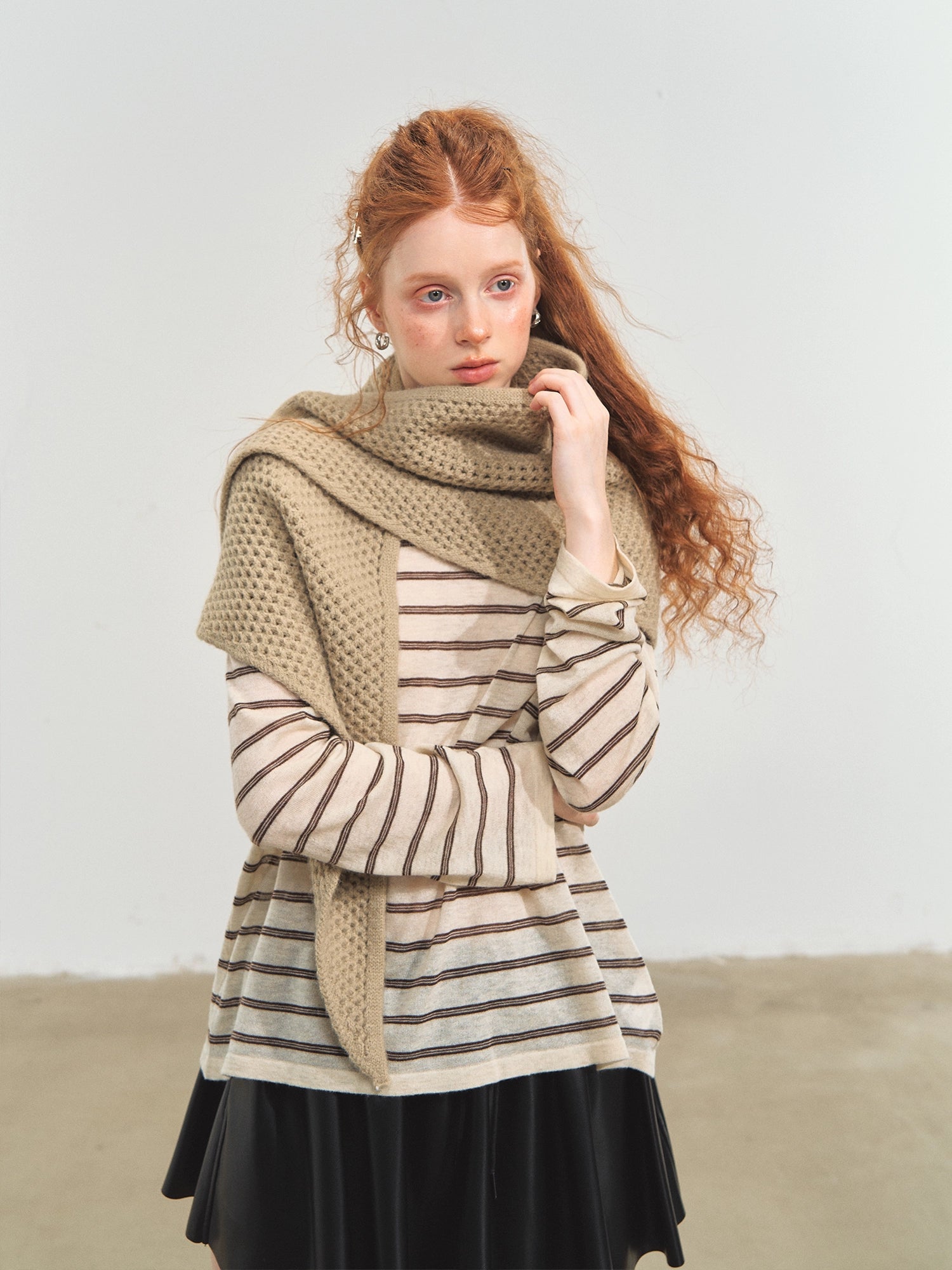 Retro Stripe Versatile Knit T-Shirt