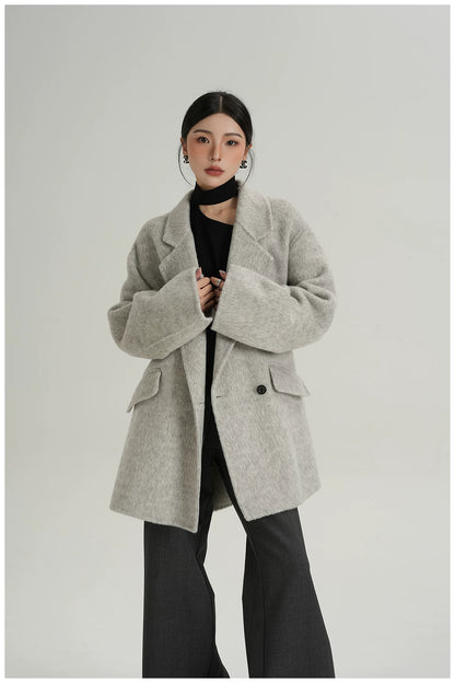 Relaxed-Fit Mid-Length Wool Blazer