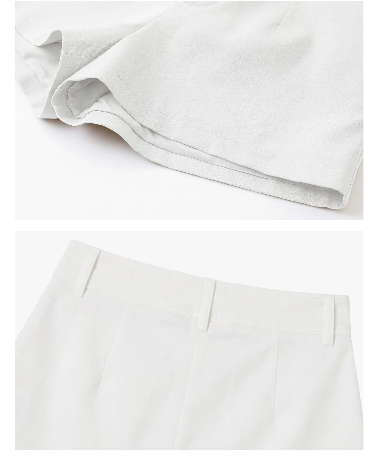 Linen Blend Tailored Vacation Shorts