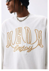 Embroidered Crew Neck Sweatshirt - CHINASQUAD