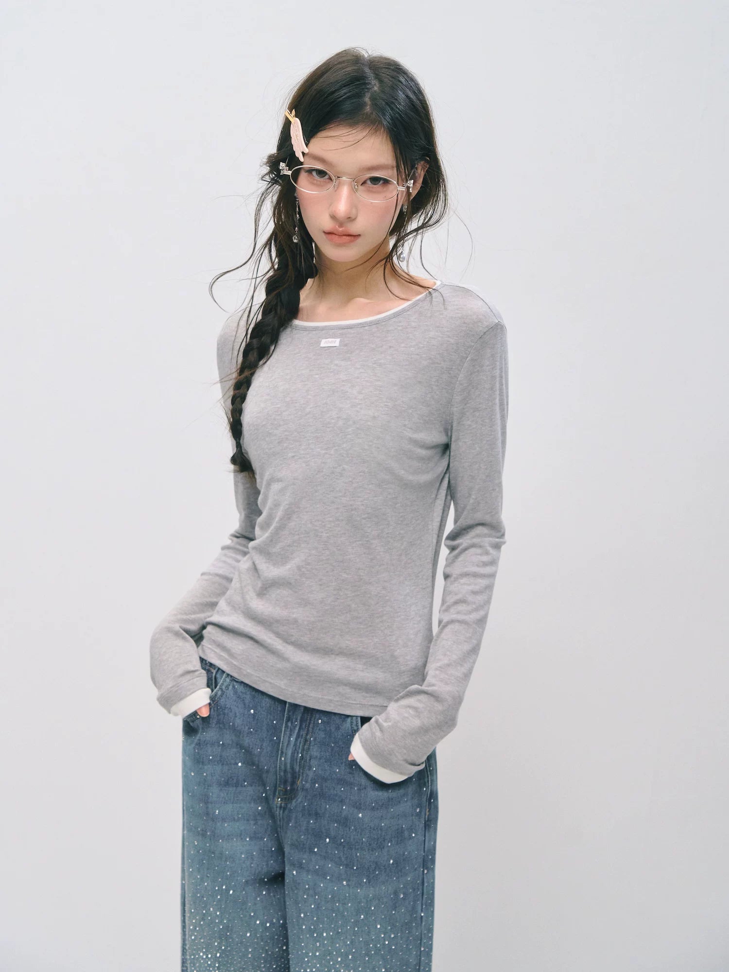 Layered Halter Tank &amp; Long Sleeve Knit Top Set