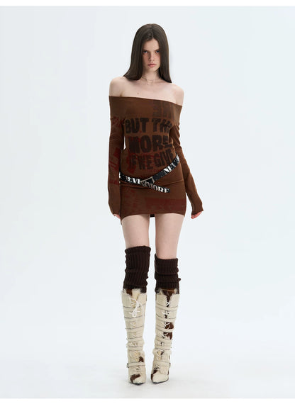 Vintage Printed Knit Dress