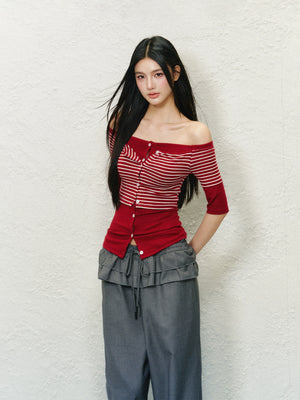 Red and White Stripe / S
