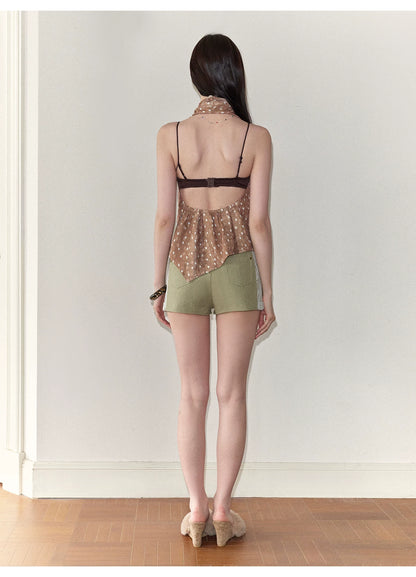 Vintage Lace Panel Hot Shorts NeverMore