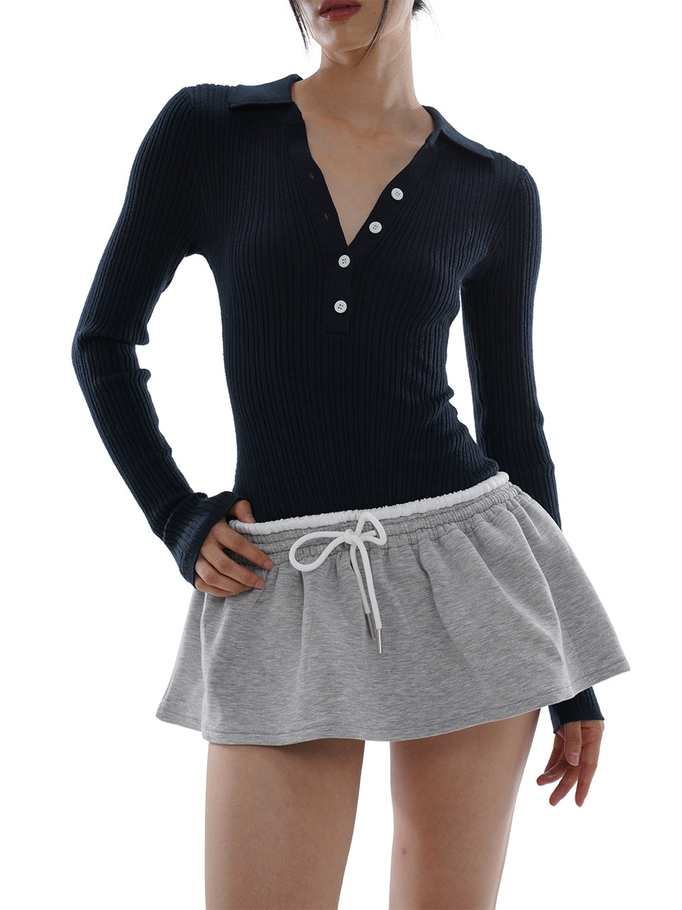 Soft Knit Ribbed Shorts