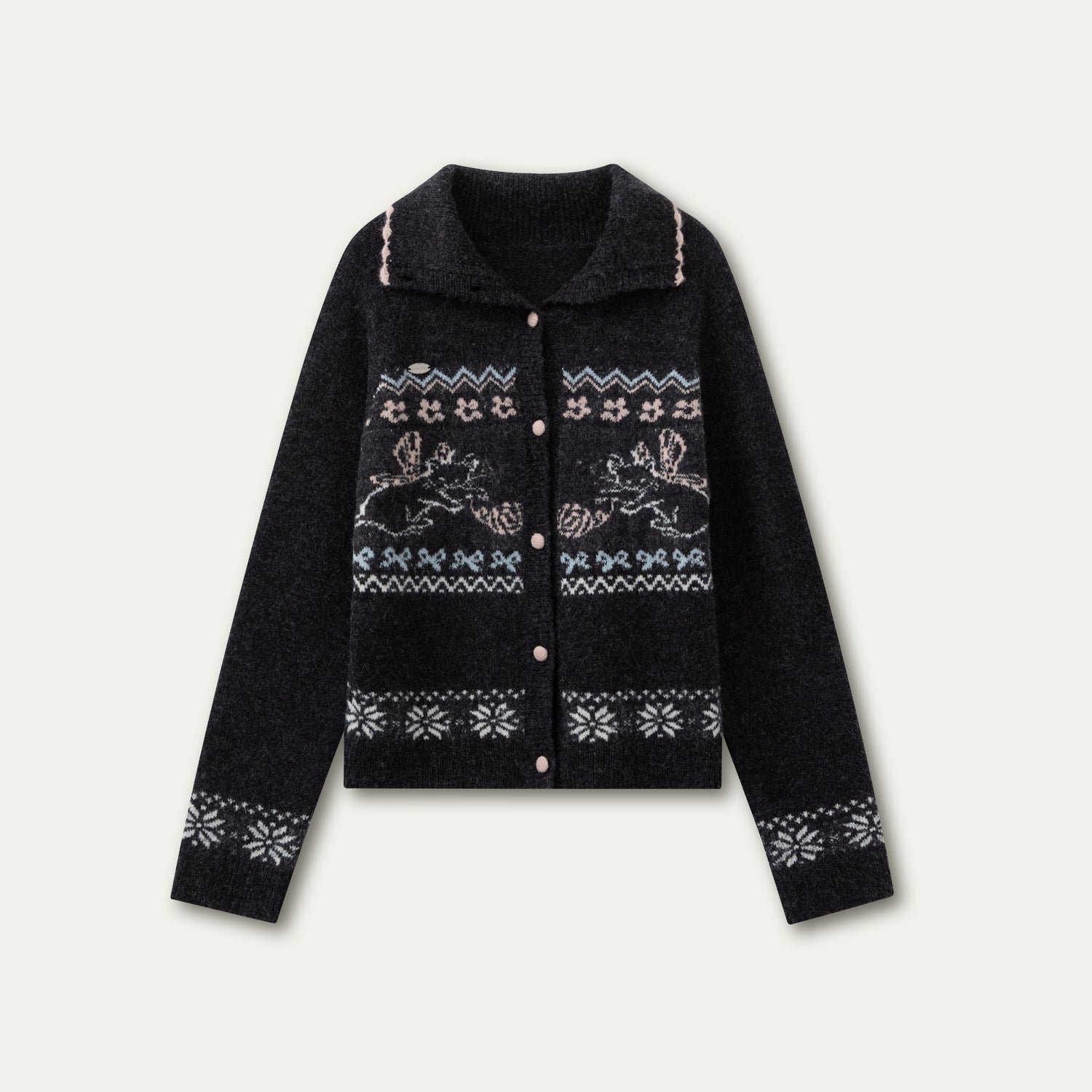 Fair Isle Cat Motif Knit Set