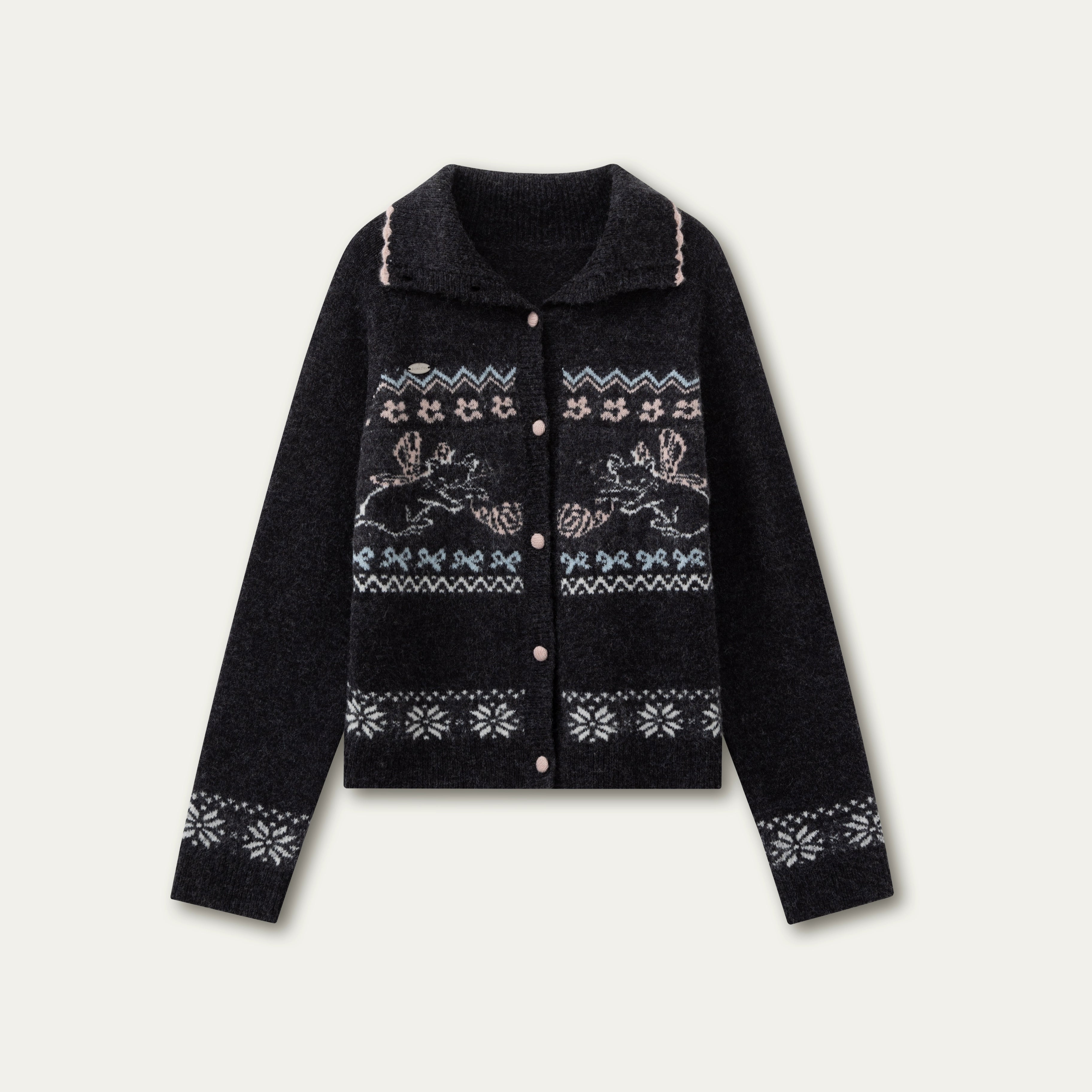 Fair Isle Cat Motif Knit Set