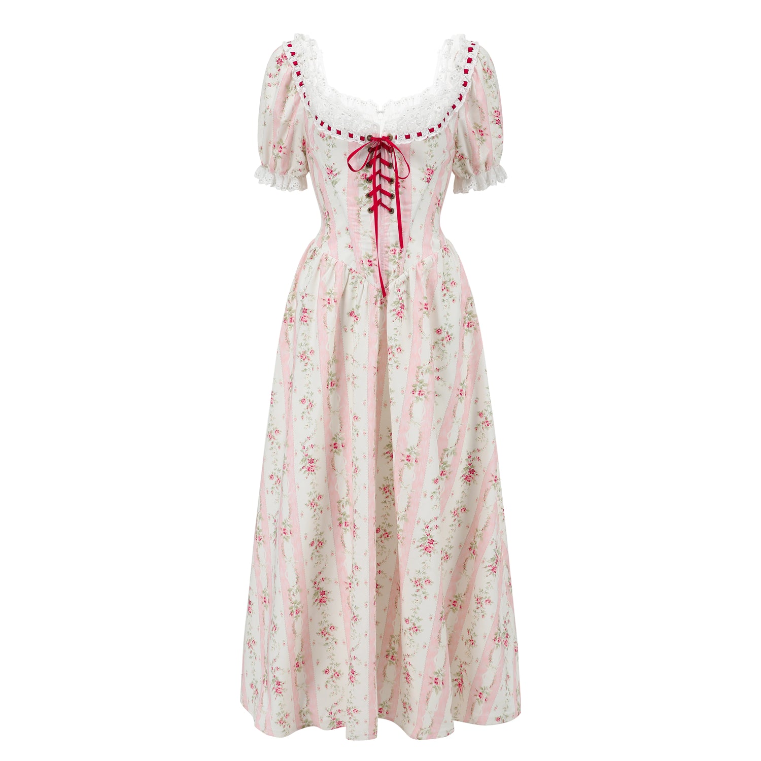Audrey Garden Corset Floral Maxi Dress