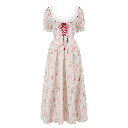 Audrey Garden Corset Floral Maxi Dress