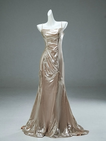 Molten Momo Liquid-Satin Couture Gown