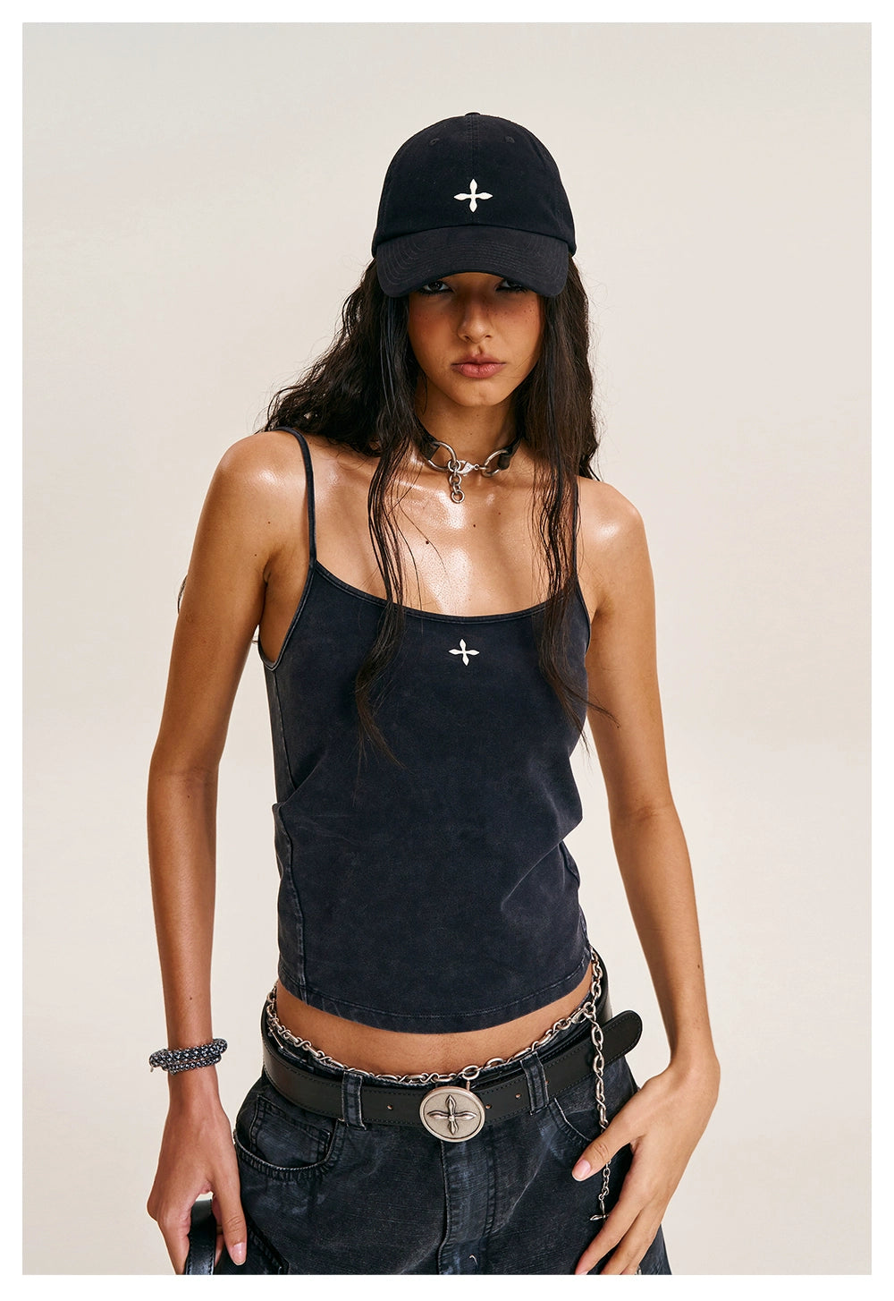 Compass Badge Cotton Baseball Cap