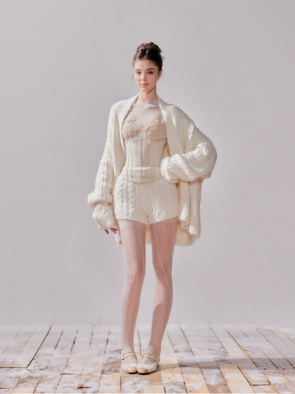 Cloud Cream Cozy Knit Cardigan