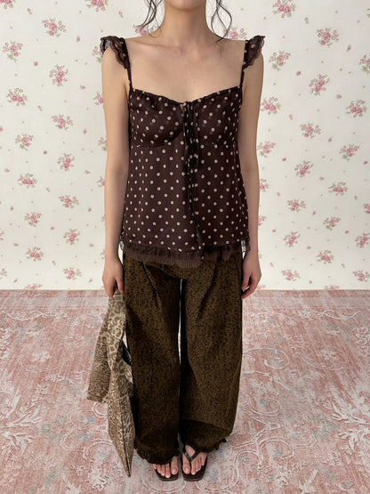 Leopard Print Vintage Vacation Camisole