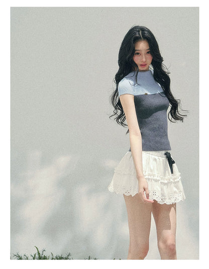 Smoky Mood Knit Crop Top