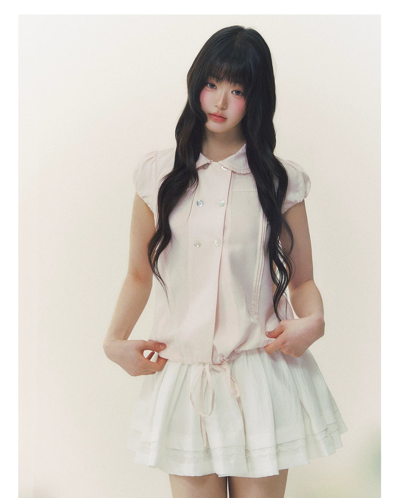 Ivory Letter Vintage Slim Shirt
