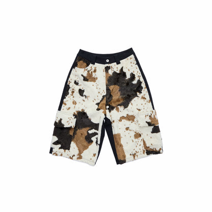 Patchwork Utility Culotte Shorts