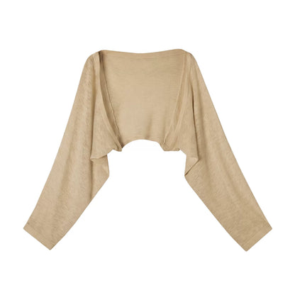 Batwing Cardigan &amp; Bow Strapless Cami Set