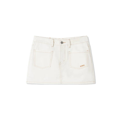 Pocket Detail Low-Rise Denim Mini Skirt