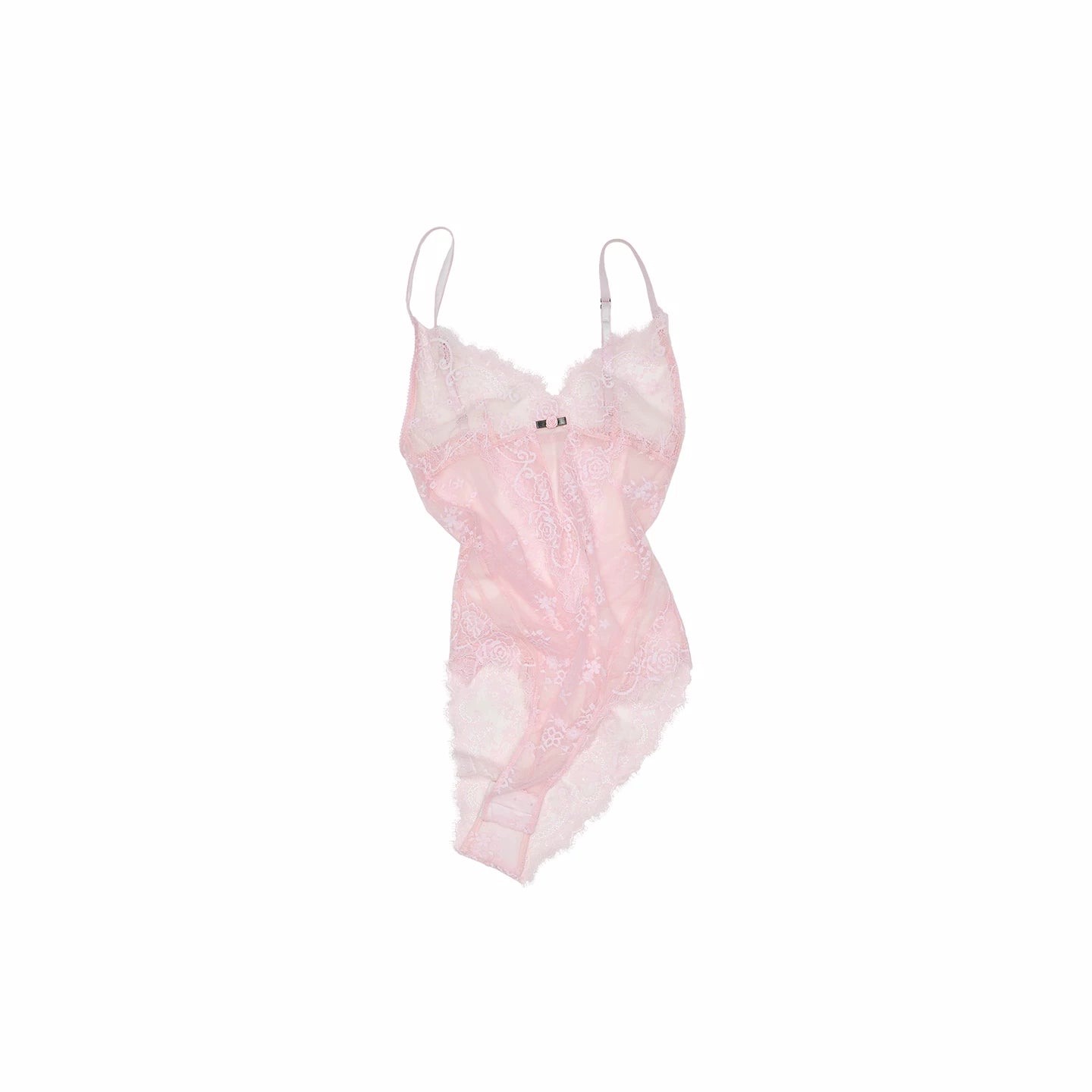 Lace Mesh V-Neck Bodysuit 1Jinn Studio
