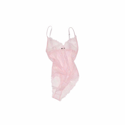 Lace Mesh V-Neck Bodysuit 1Jinn Studio