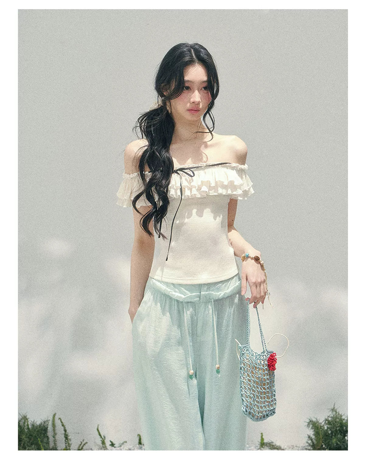 Pearl Fall Off-Shoulder Top
