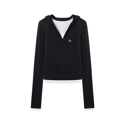 Tencel Wool Layered Long-Sleeve Tee