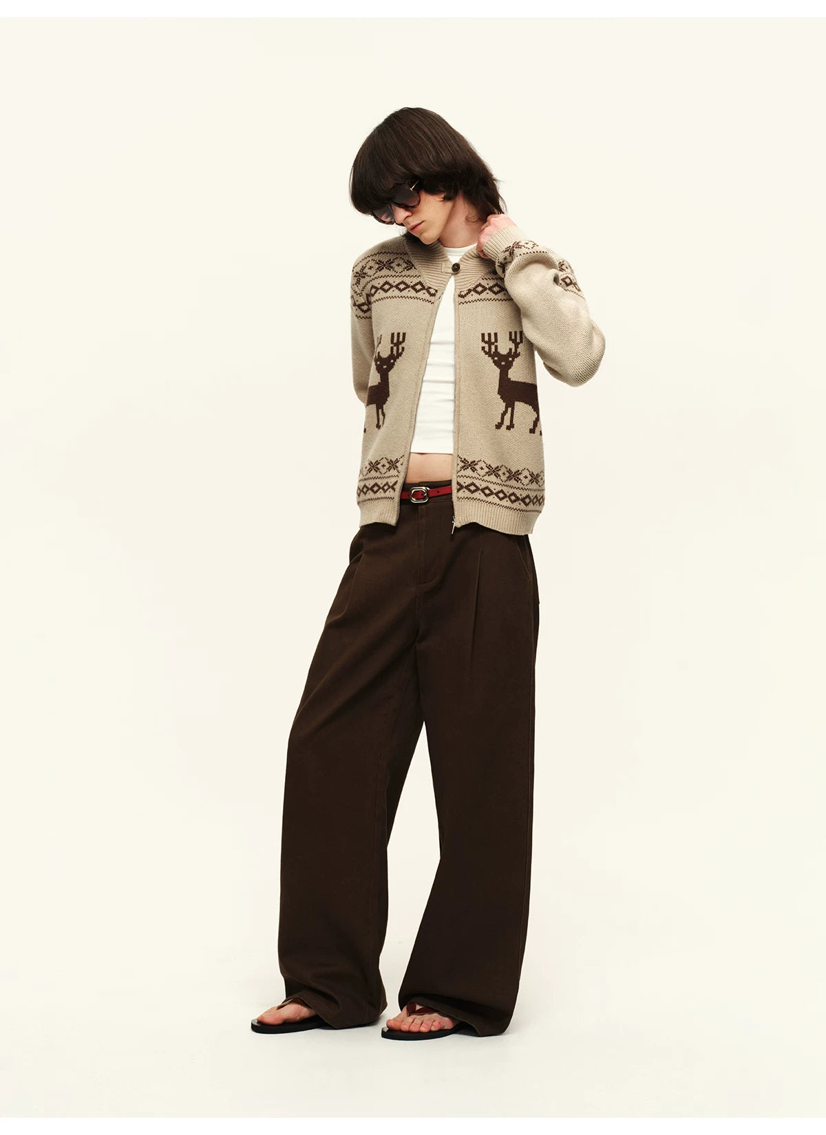 Vintage Fair Isle Wool Knit Cardigan