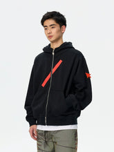 Black Color-Block Hooded Jacket - CHINASQUAD