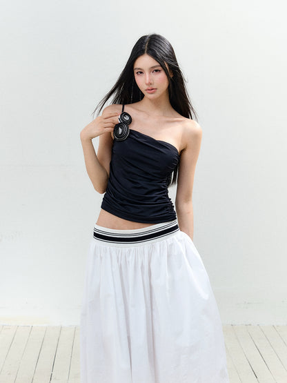 Rose Off-Shoulder Strapless Vest