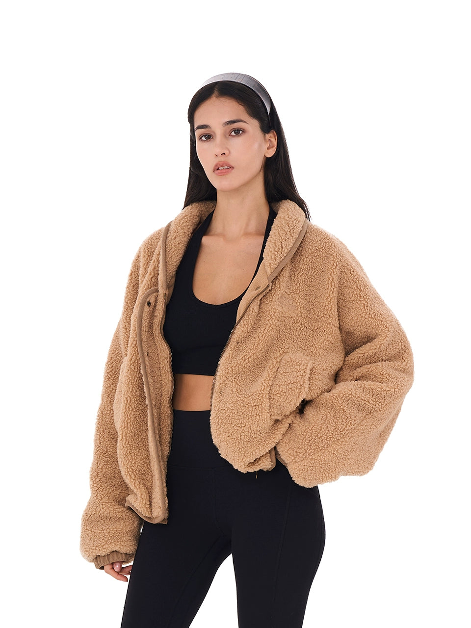 Double-Layer Fleece Oversized Jacket