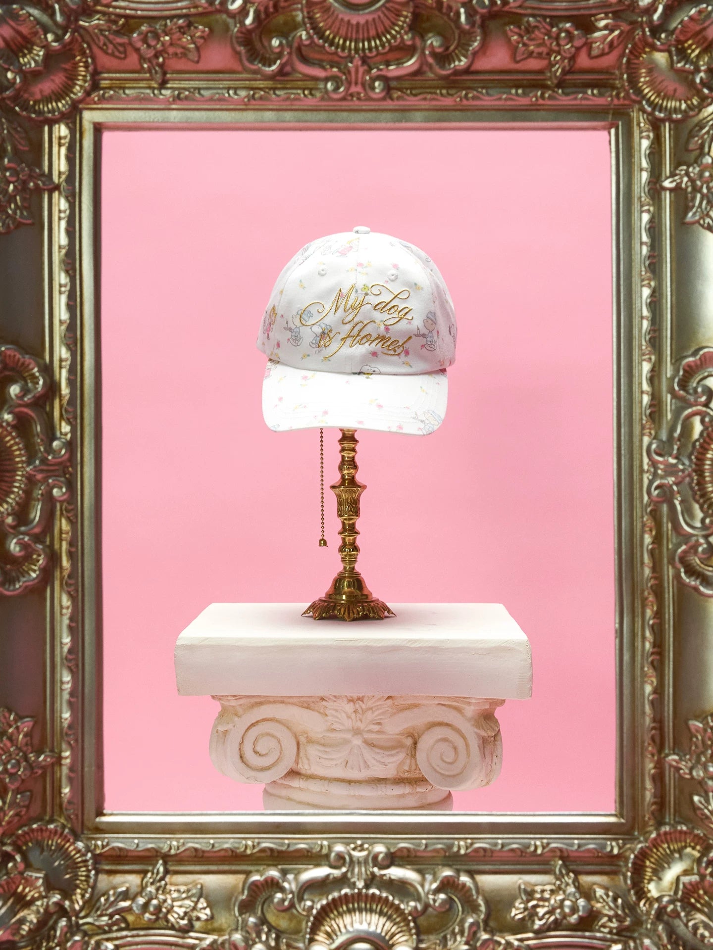 Snoopy Floral Embroidered Baseball Cap 1Jinn Studio