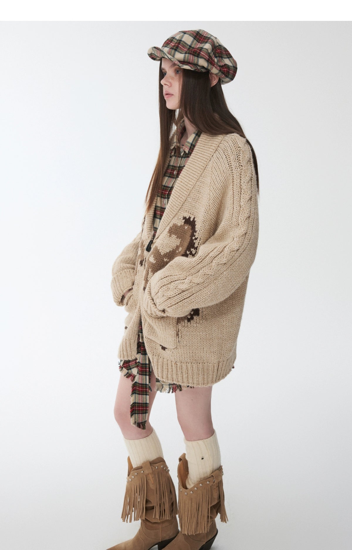 Vintage Plaid Newsboy Cap