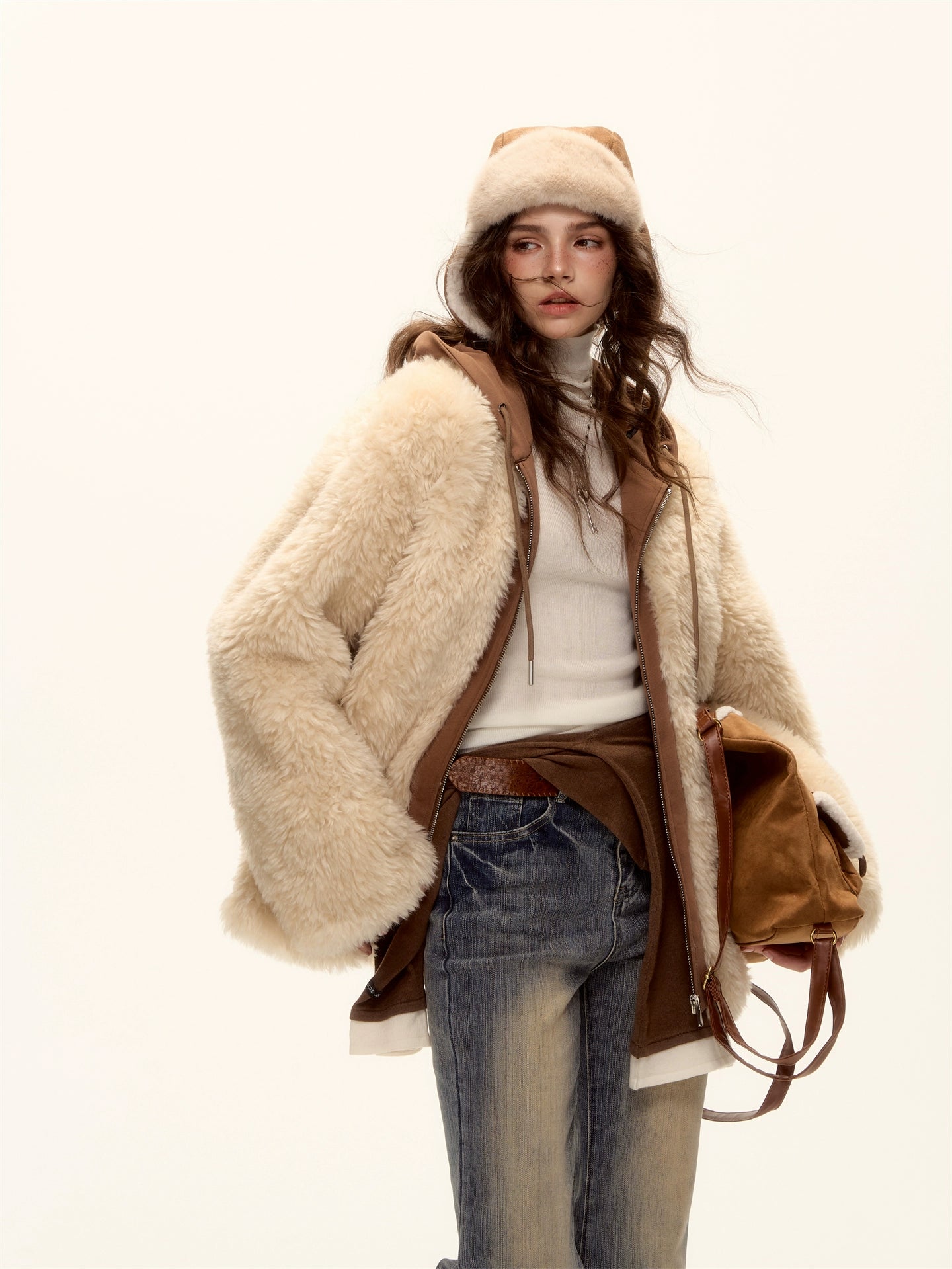 Wool Blend Turtleneck Slim-Fit Knit T-Shirt